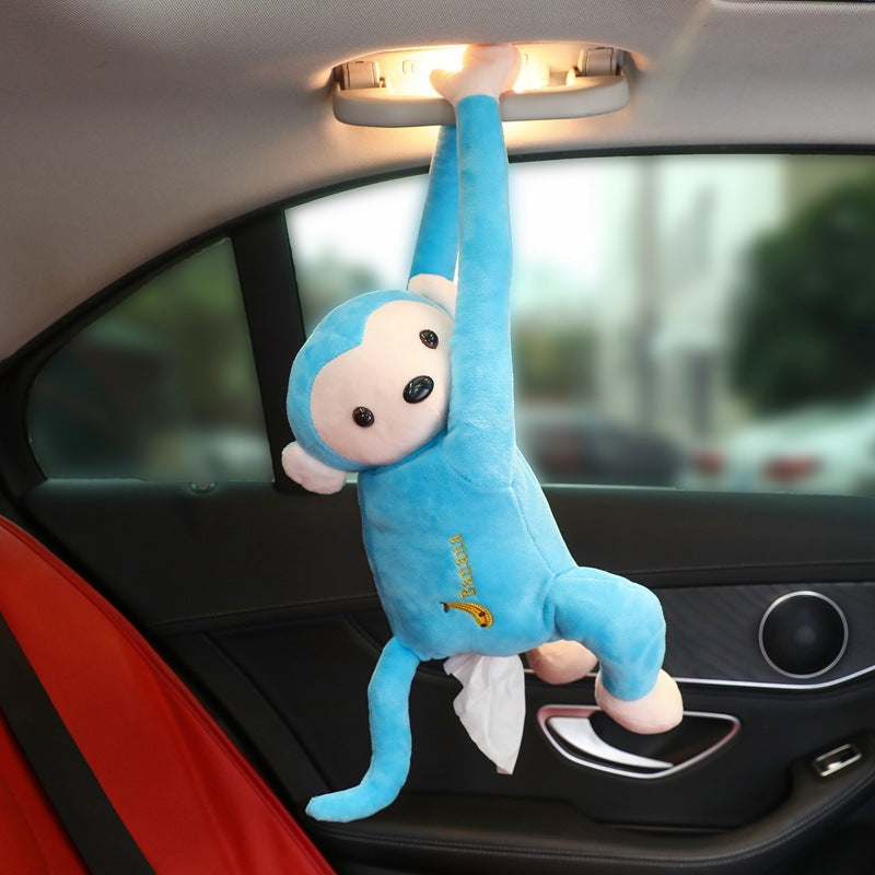 Monkey Tissue Holder Blue