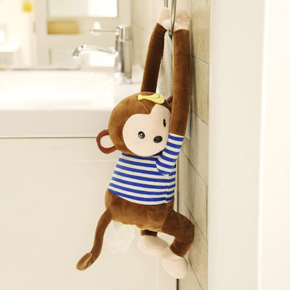 Monkey Tissue Holder Blue Coffee