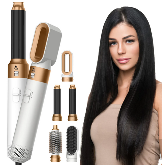 5 in 1 Hair Styler with model