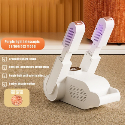 Shoe Dryer Telescopic with Purple Light and Rose Salt Box